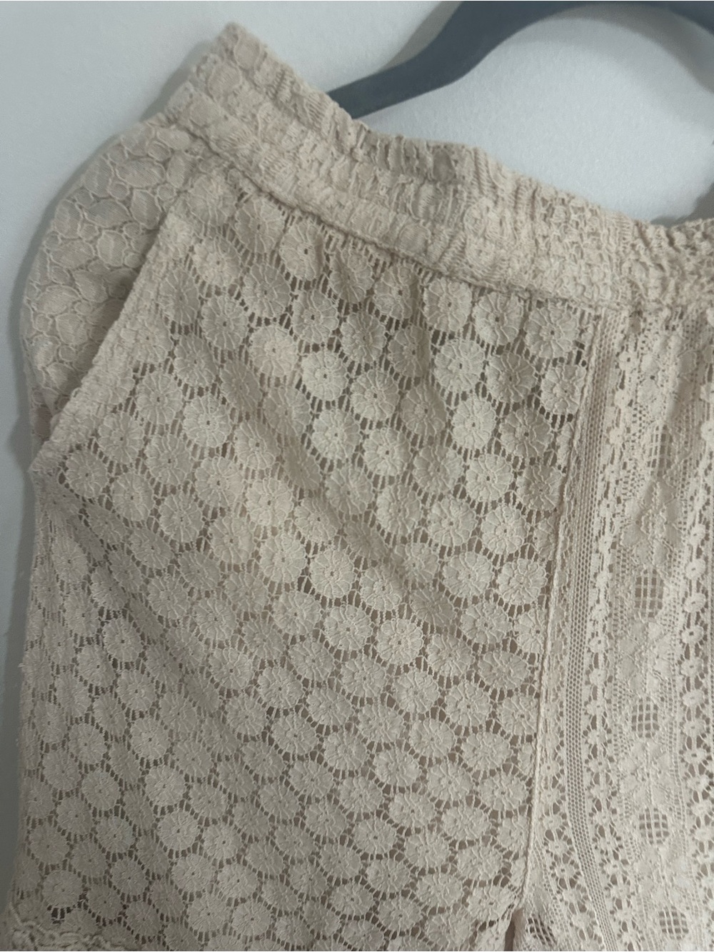 Boho Lace Wide-Leg Pants in Cream - Picture 5 of 7